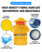 UTONPET Reflective Waterproof Pet Rain Jacket, No Blocked Vision Easy Put On Outdoor Rainwear for Cats & Dogs
