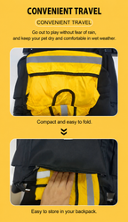 UTONPET Reflective Pet Raincoat, Waterproof Easy On Rain Jacket for Dogs & Cats, Clear Visibility Lightweight Outdoor Rain Poncho