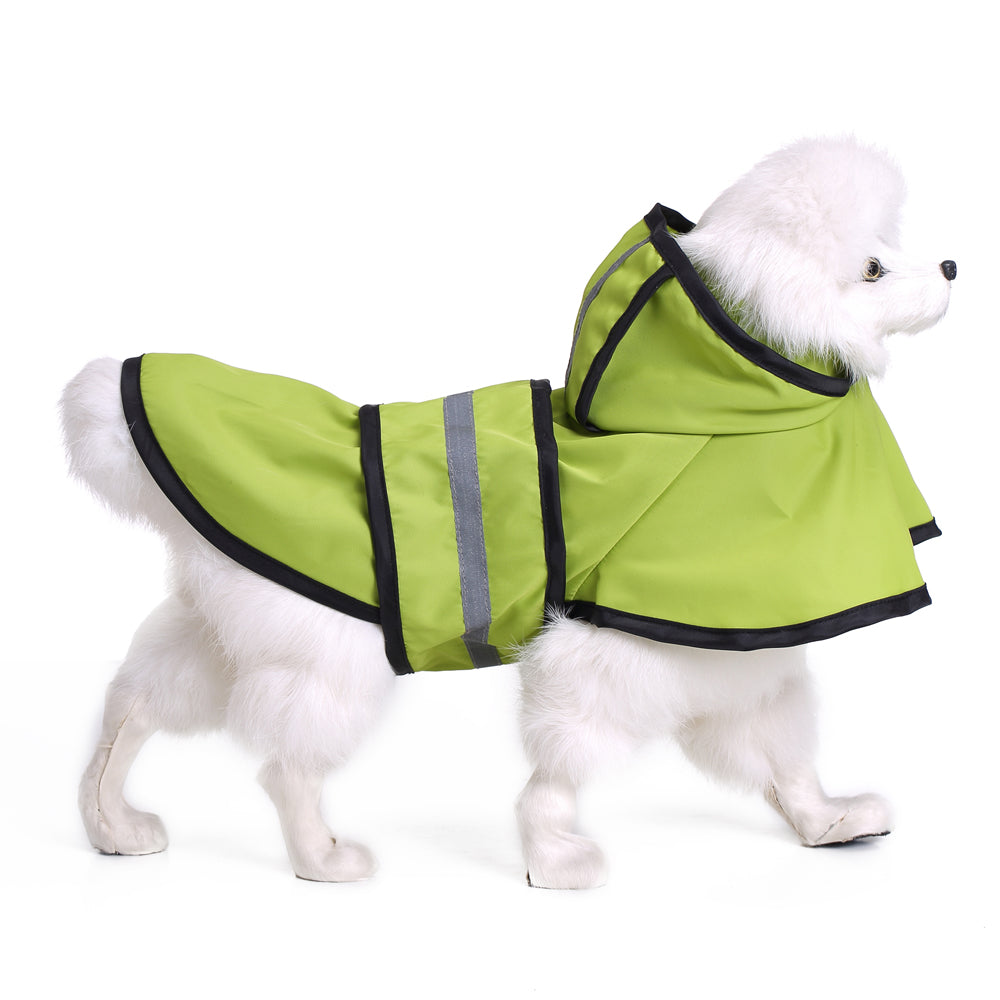 UTONPET Reflective Pet Raincoat, Waterproof Easy On Rain Jacket for Dogs & Cats, Clear Visibility Lightweight Outdoor Rain Poncho