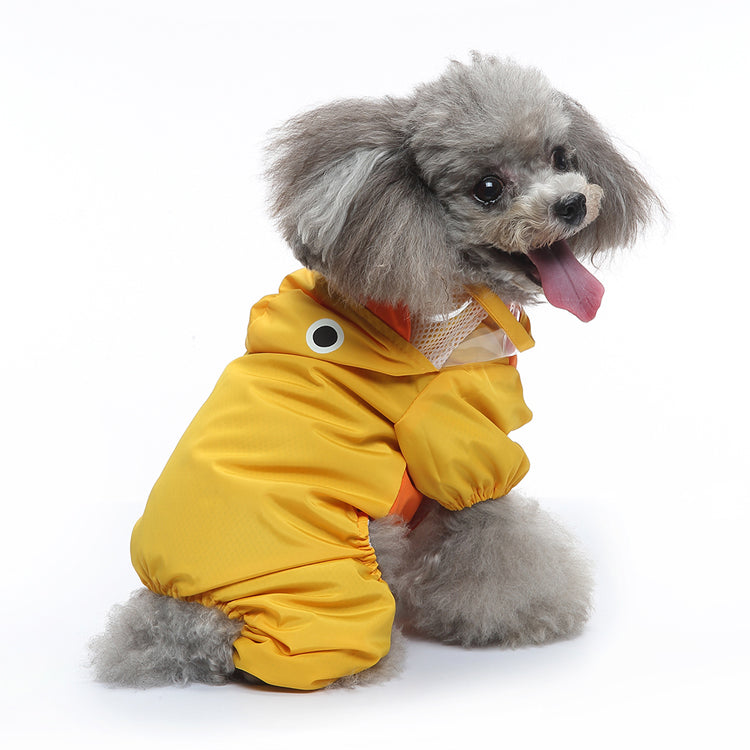 UTONPET Reflective Waterproof Pet Rain Jacket, No Blocked Vision Easy Put On Outdoor Rainwear for Cats & Dogs