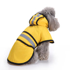 UTONPET Reflective Pet Raincoat, Waterproof Easy On Rain Jacket for Dogs & Cats, Clear Visibility Lightweight Outdoor Rain Poncho